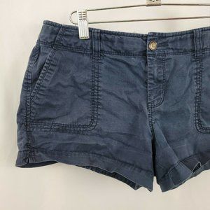 old navy favorite khaki perfect 3 1/2" SHORTS size 10 low rise Blue
